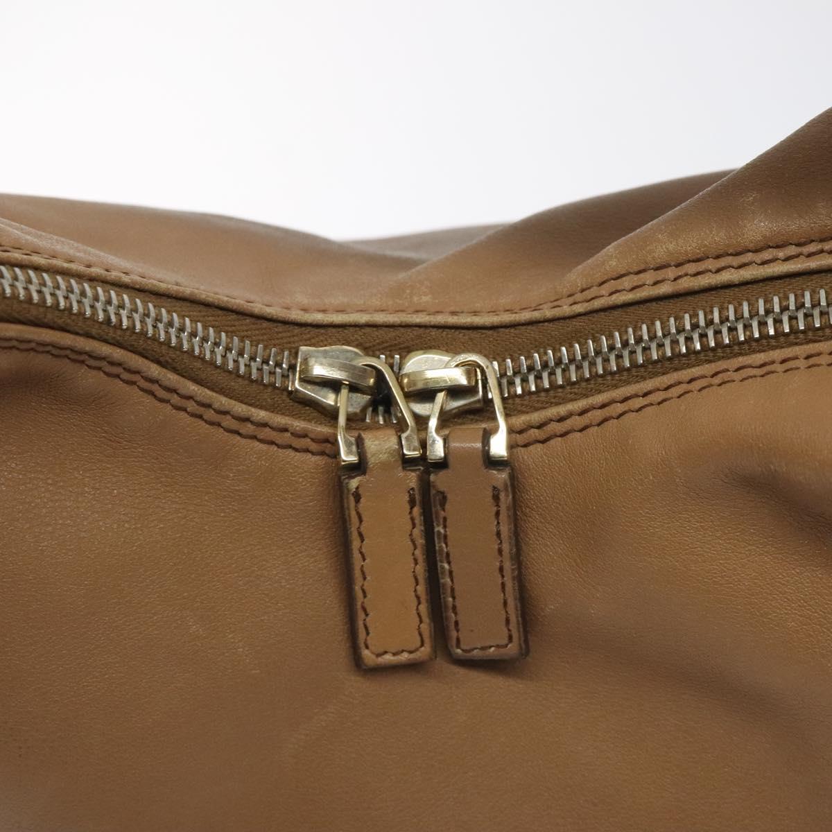 GUCCI Shoulder Bag Leather Brown Gold 001 4288 Auth ep9355