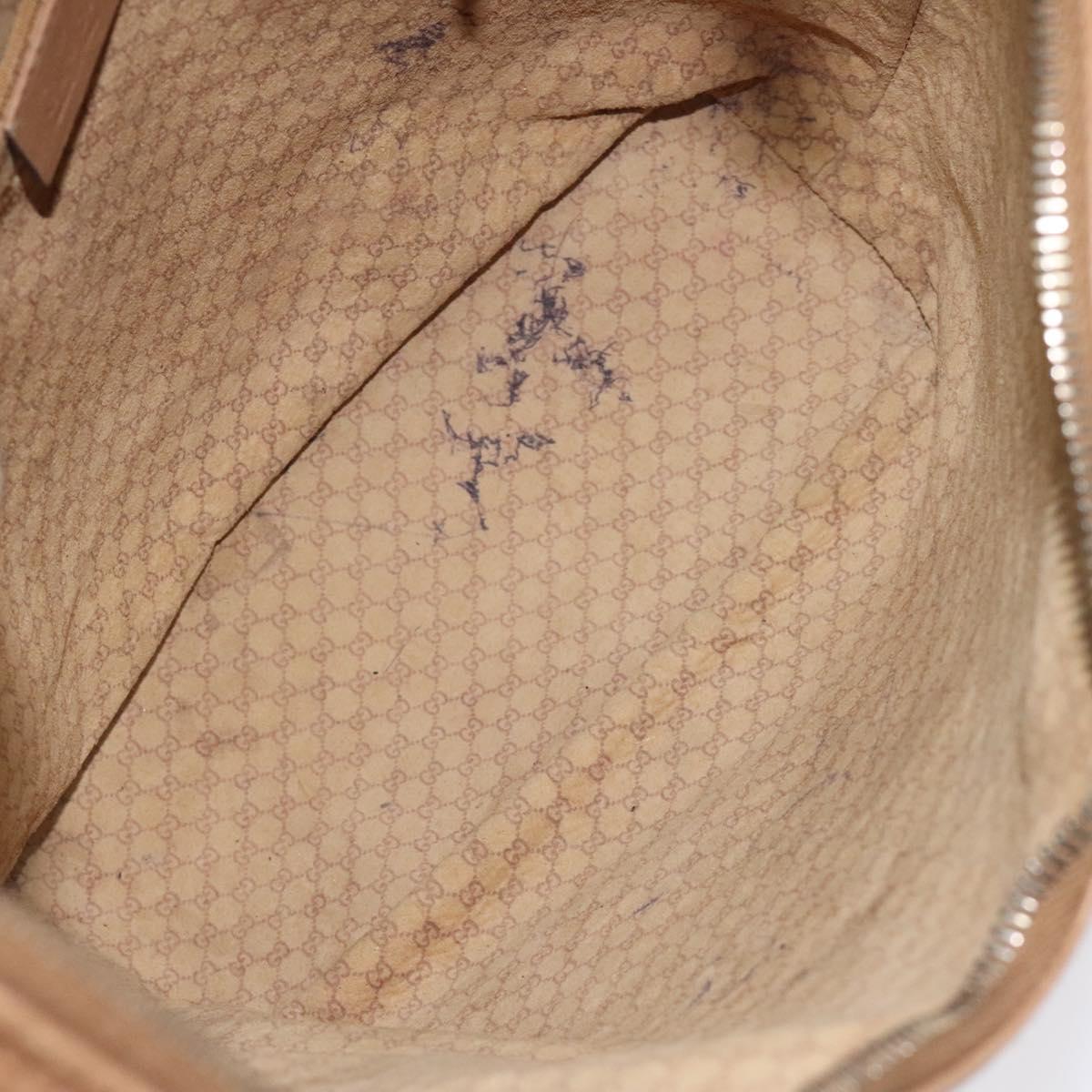 GUCCI Shoulder Bag Leather Brown Gold 001 4288 Auth ep9355