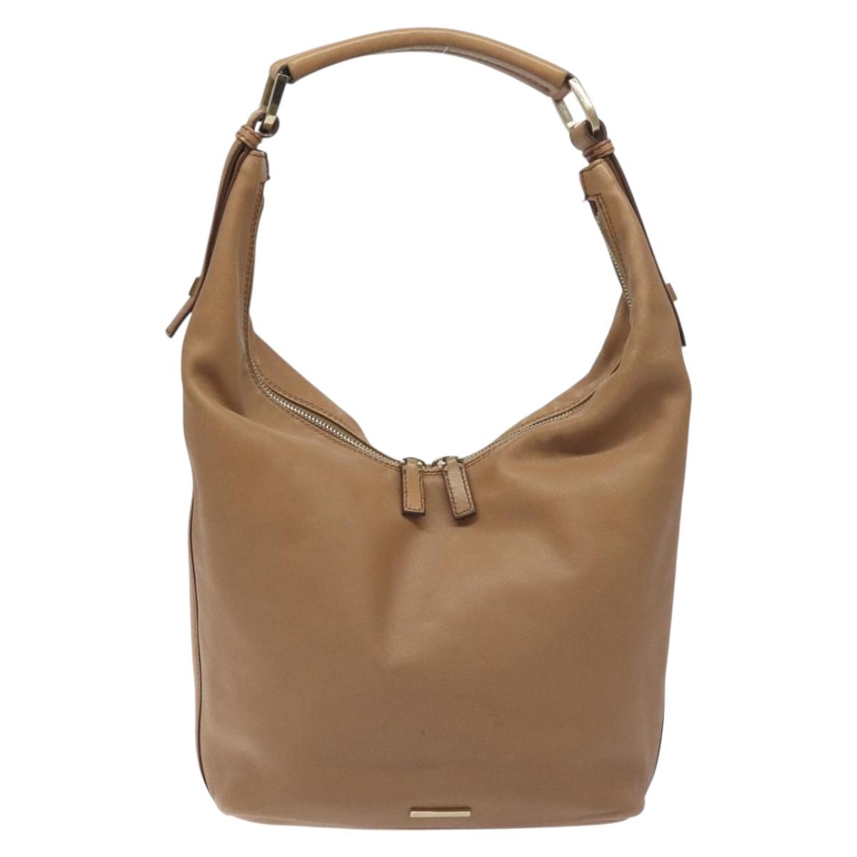 GUCCI Shoulder Bag Leather Brown Gold 001 4288 Auth ep9355