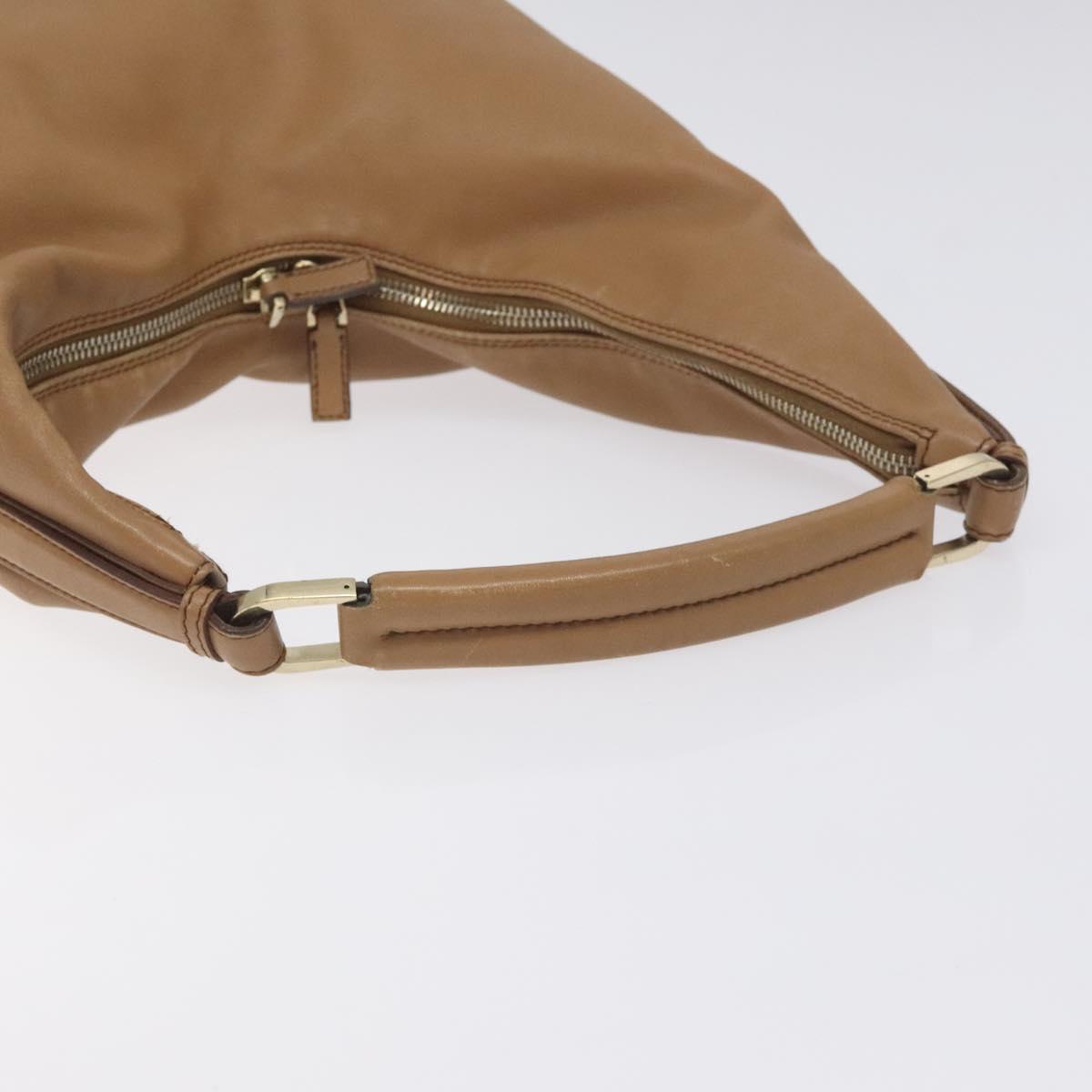 GUCCI Shoulder Bag Leather Brown Gold 001 4288 Auth ep9355
