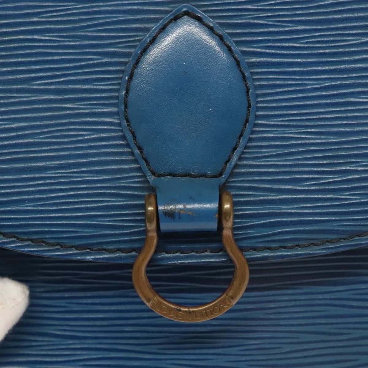 LOUIS VUITTON Epi Saint Cloud PM Shoulder Bag Blue M52195 LV Auth ep9356