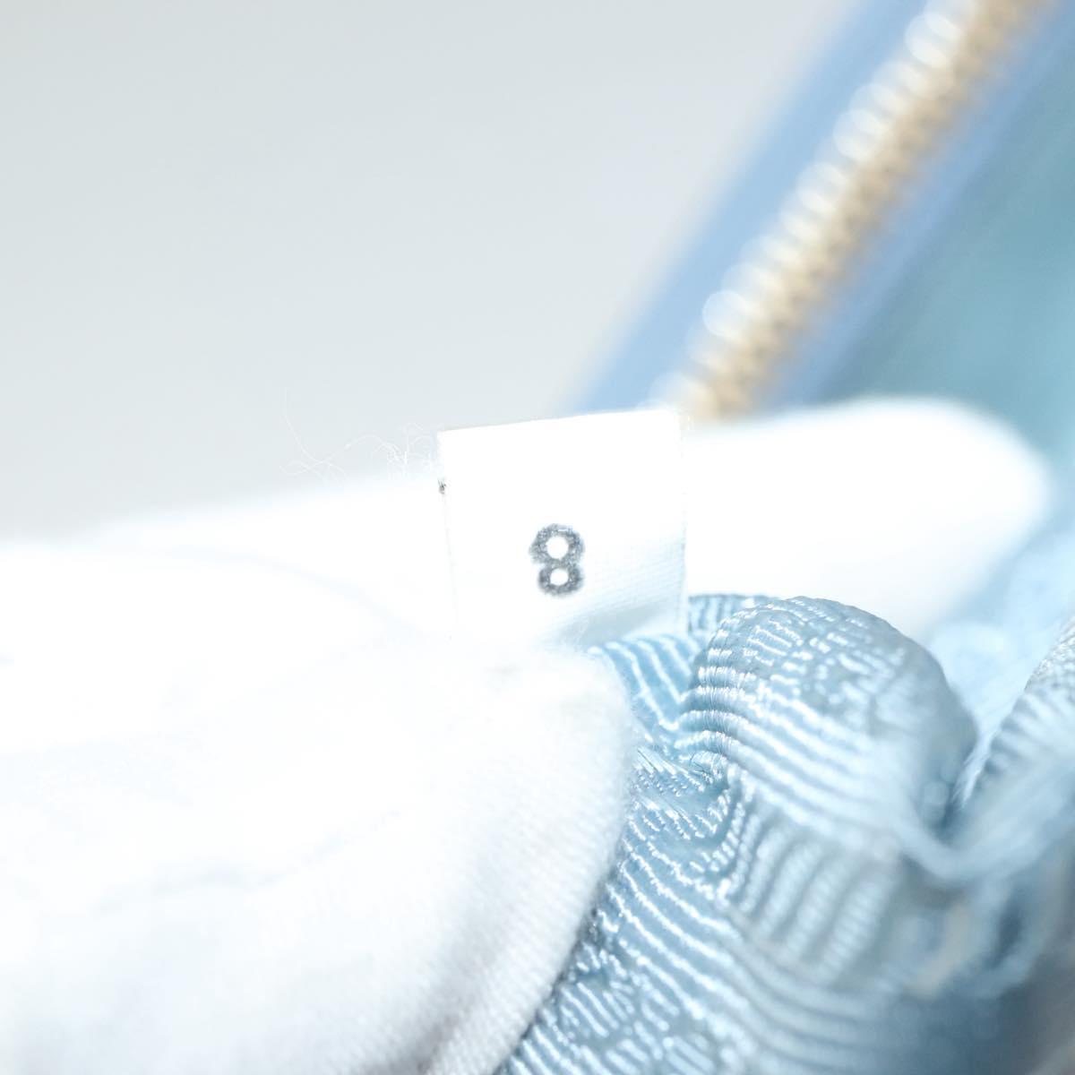 PRADA Galleria Hand Bag Safiano leather Light Blue Gold Auth ep9361