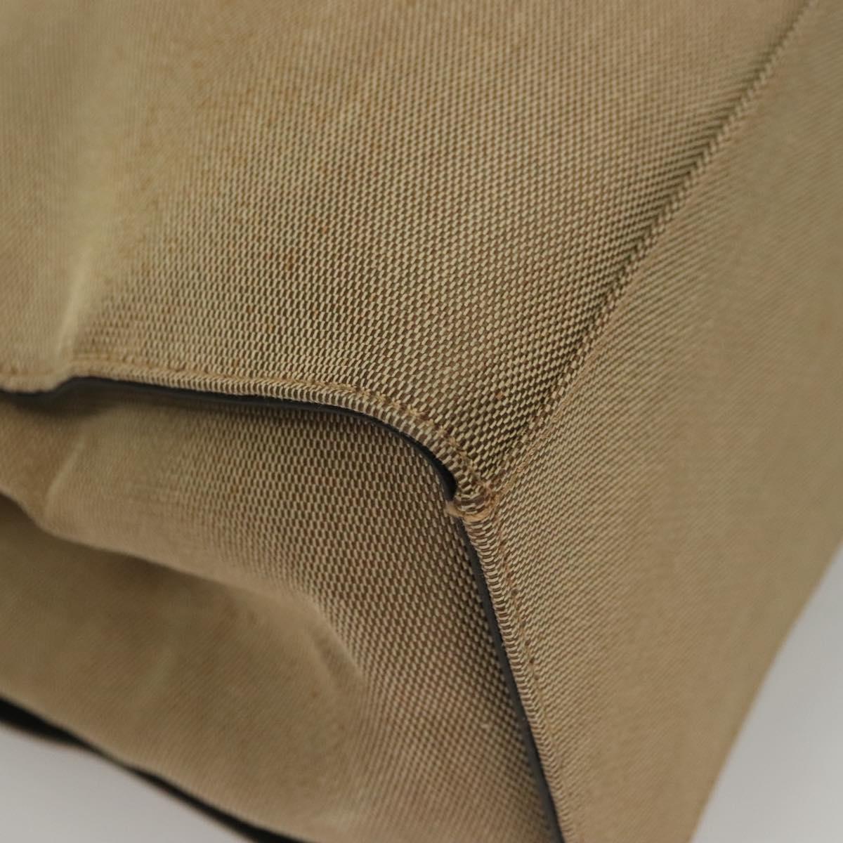 GUCCI Bamboo Hand Bag Canvas Beige 002 1010 2404 Auth ep9368