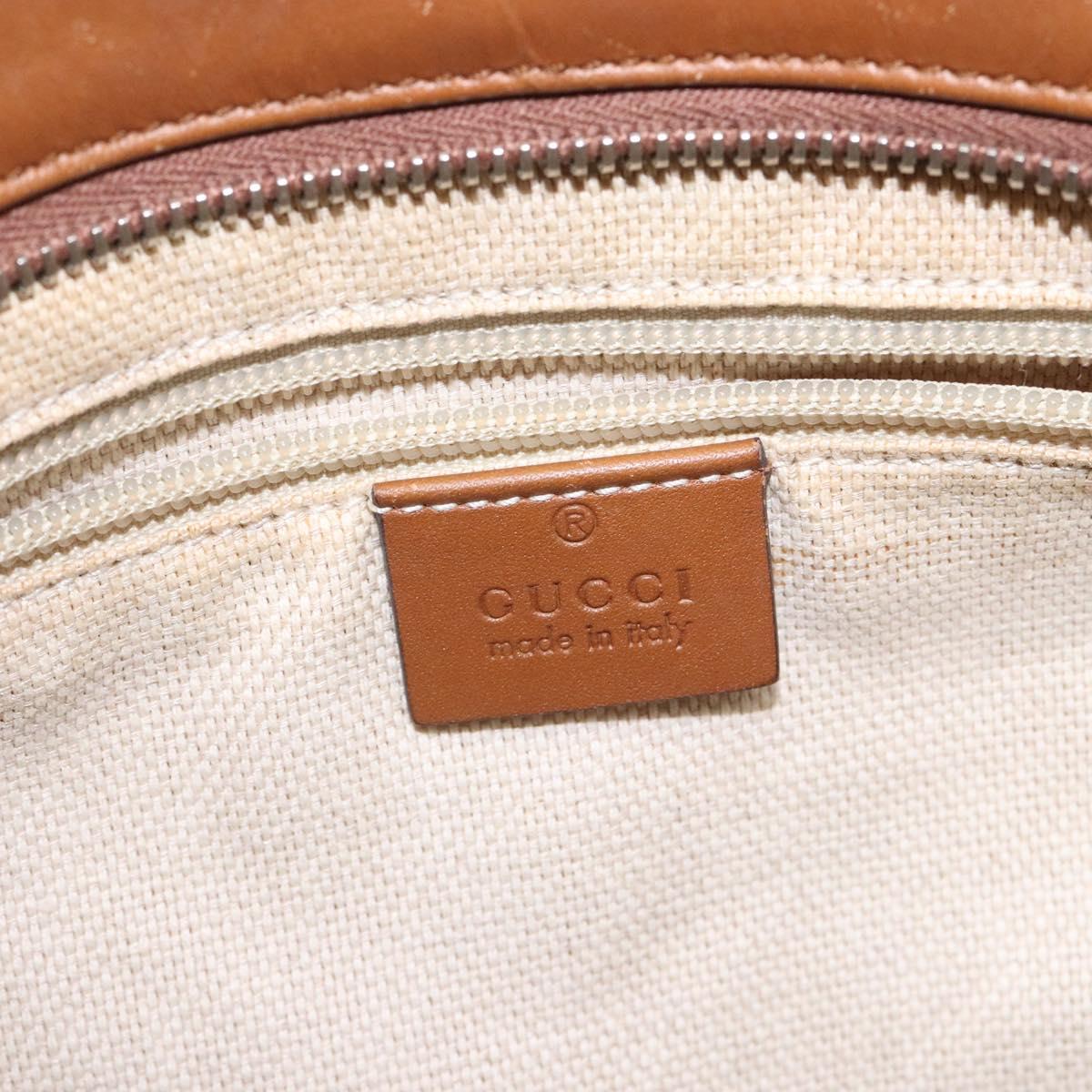 GUCCI GG Canvas Web Sherry Line Shoulder Bag Beige Silver 308930 Auth ep9380