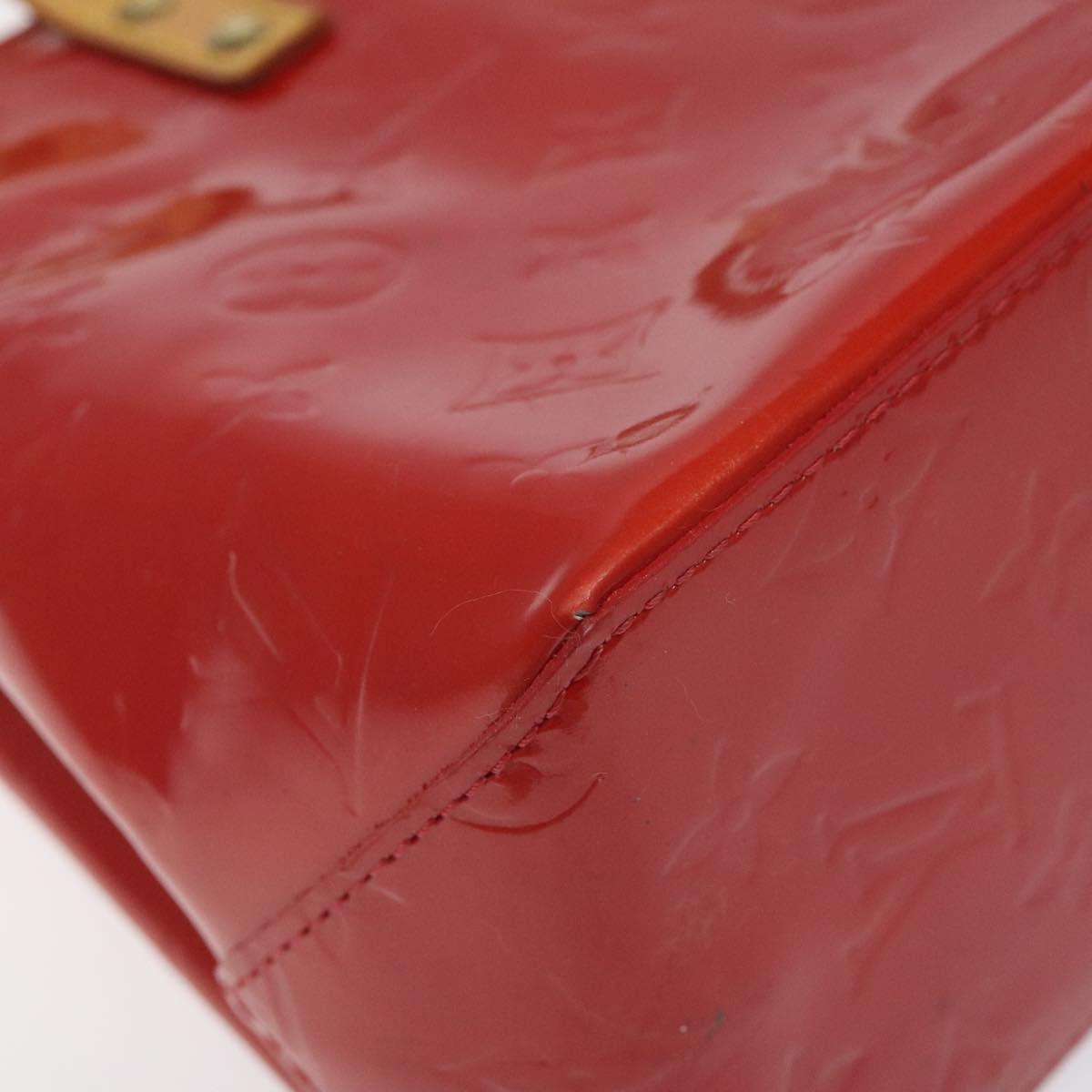 LOUIS VUITTON Monogram Vernis Reade PM Hand Bag Red Rouge M91088 LV Auth ep9401