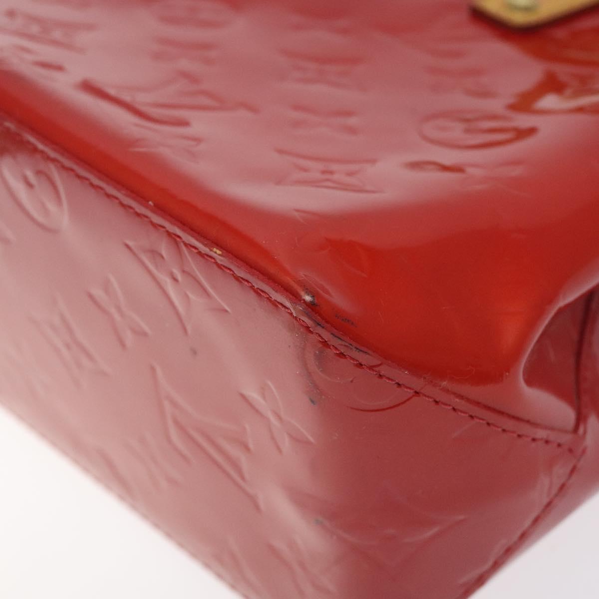 LOUIS VUITTON Monogram Vernis Reade PM Hand Bag Red Rouge M91088 LV Auth ep9401