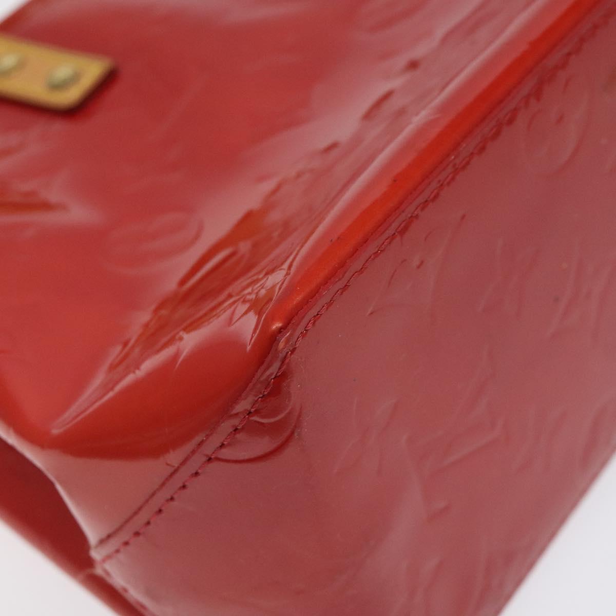 LOUIS VUITTON Monogram Vernis Reade PM Hand Bag Red Rouge M91088 LV Auth ep9401