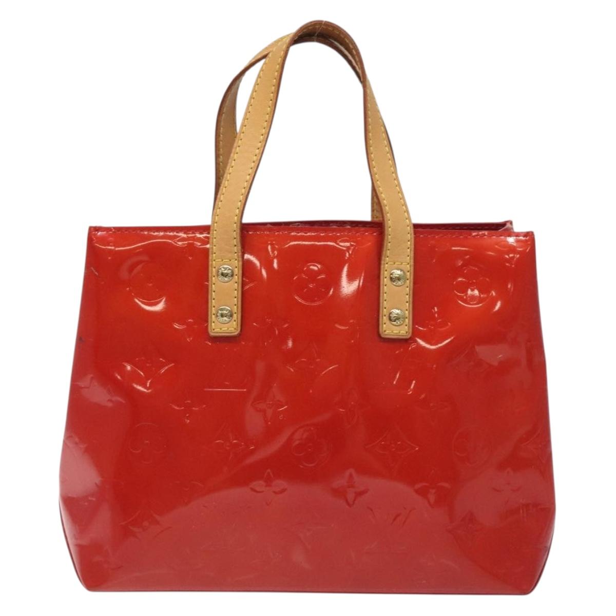 LOUIS VUITTON Monogram Vernis Reade PM Hand Bag Red Rouge M91088 LV Auth ep9401