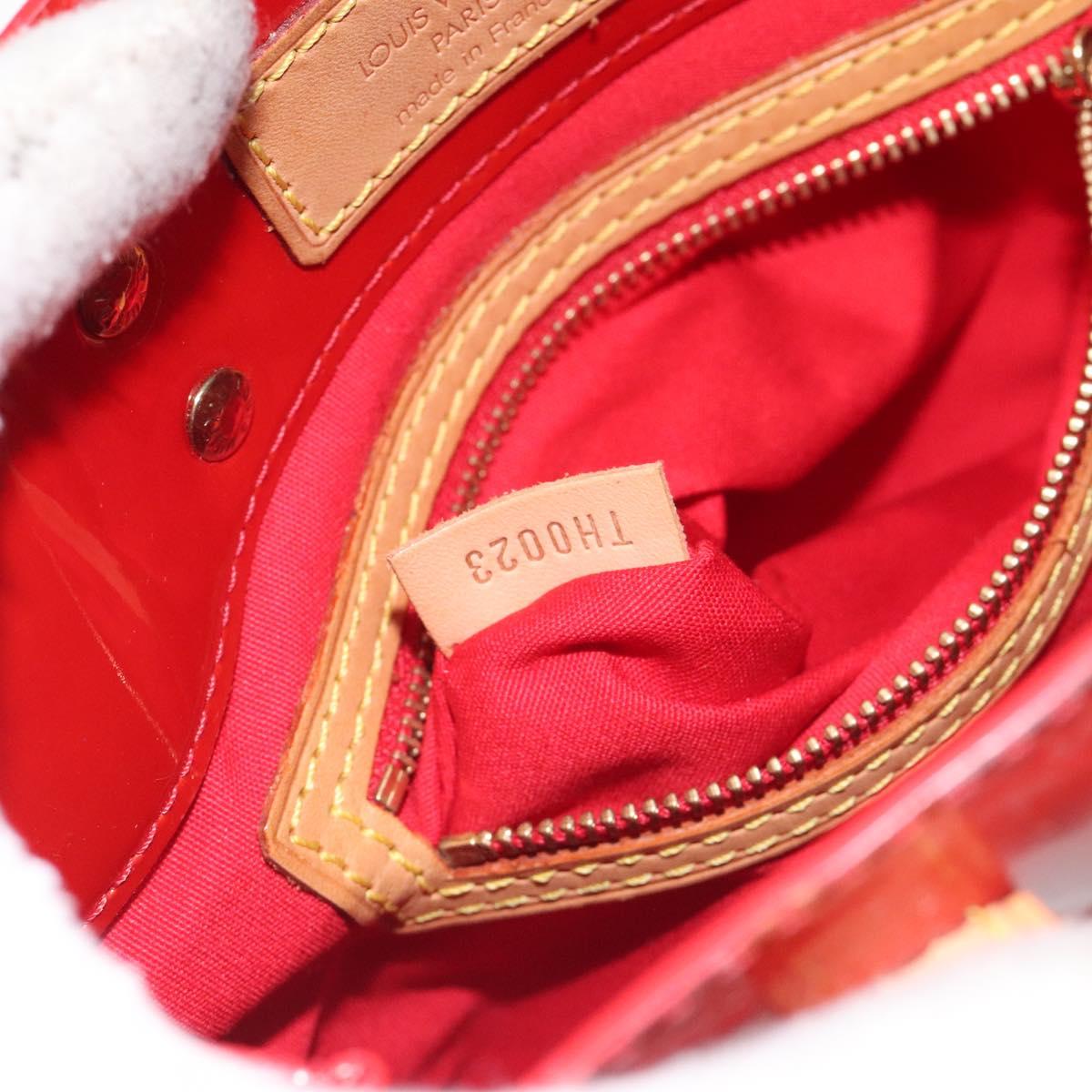 LOUIS VUITTON Monogram Vernis Reade PM Hand Bag Red Rouge M91088 LV Auth ep9401