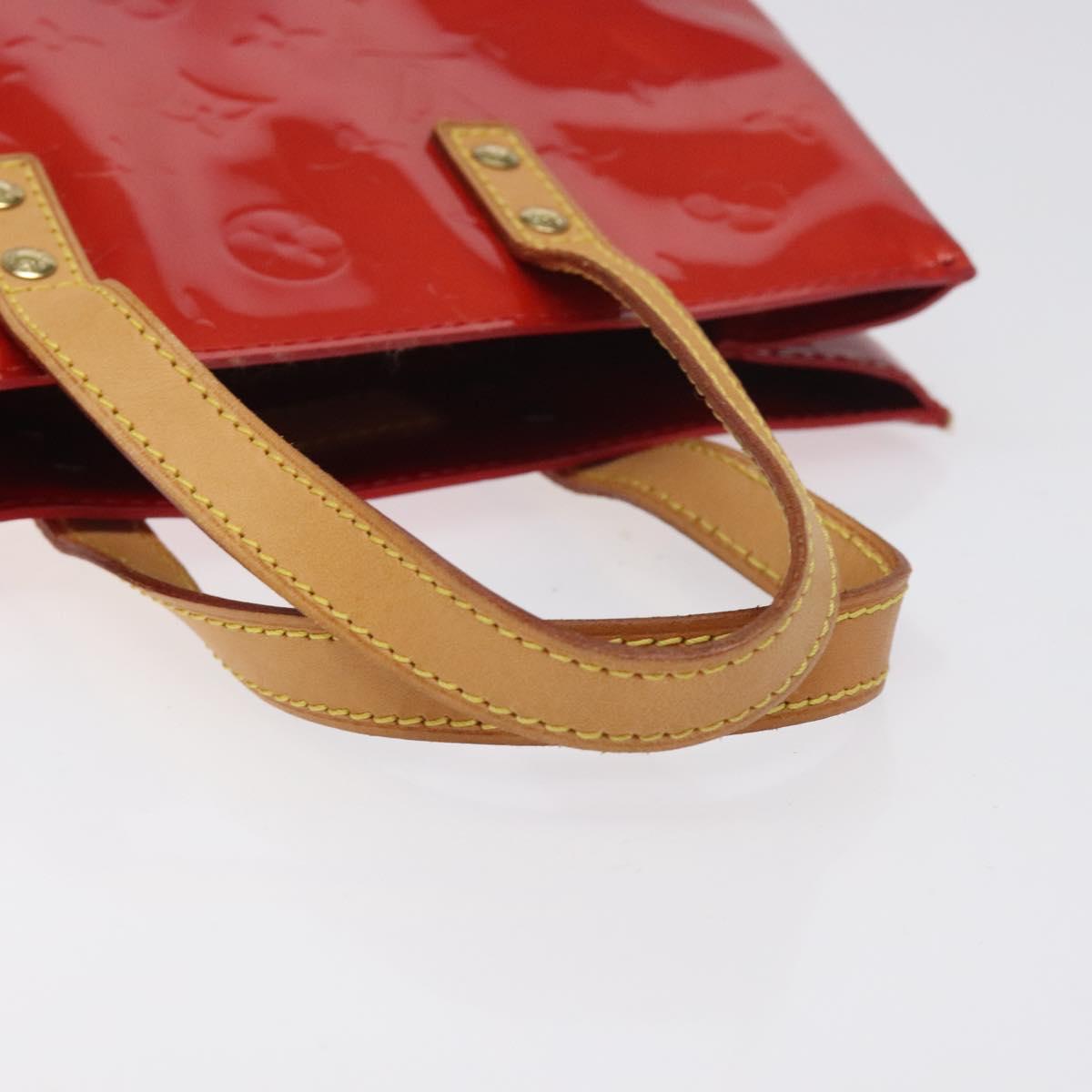 LOUIS VUITTON Monogram Vernis Reade PM Hand Bag Red Rouge M91088 LV Auth ep9401