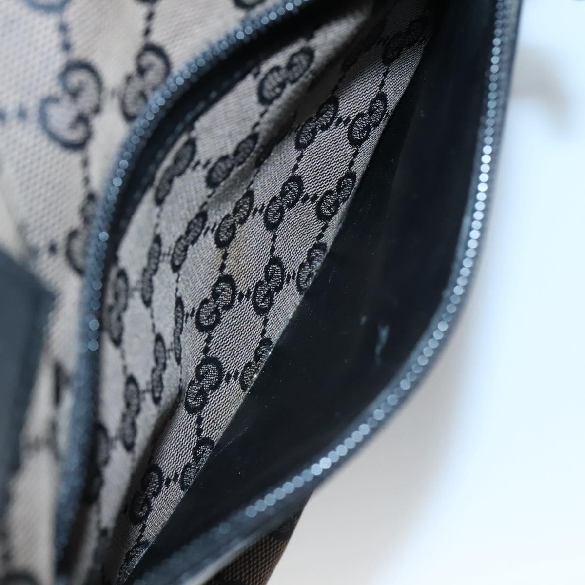 GUCCI GG Canvas Tote Bag Brown Silver 019 0401 Auth ep9402