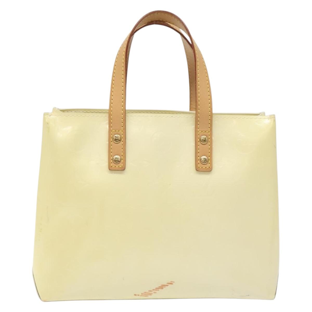 LOUIS VUITTON Monogram Vernis Reade PM Hand Bag Perle M91336 LV Auth ep9403
