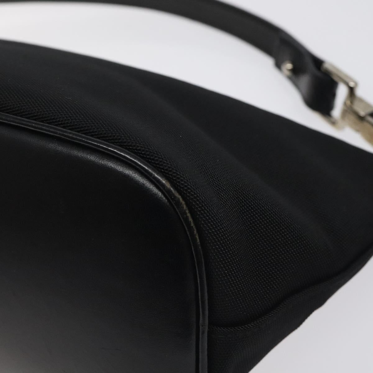 GUCCI Accessory Pouch Canvas Black Silver Auth ep9422