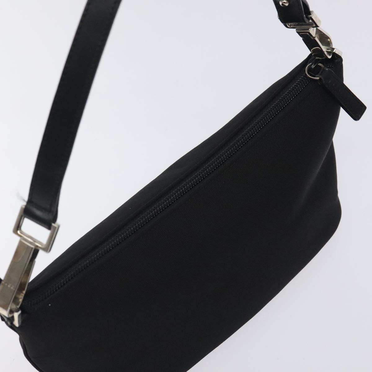 GUCCI Accessory Pouch Canvas Black Silver Auth ep9422
