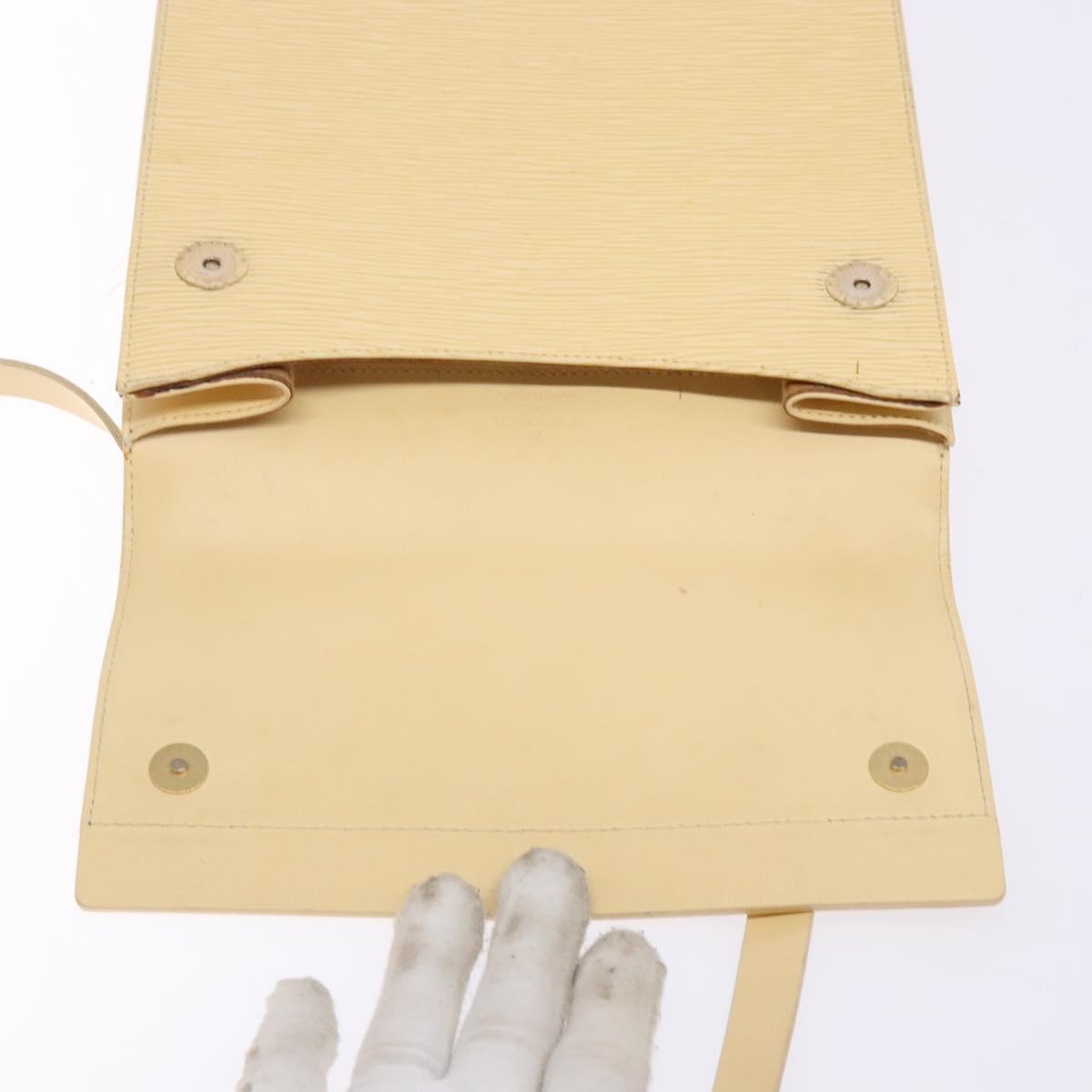 LOUIS VUITTON Epi Ramatuelle Shoulder Bag Cream Vanilla M5247A LV Auth ep9427