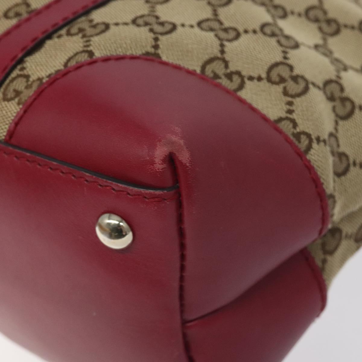 GUCCI GG Canvas Lovely Hand Bag Beige Gold 257069 Auth ep9430