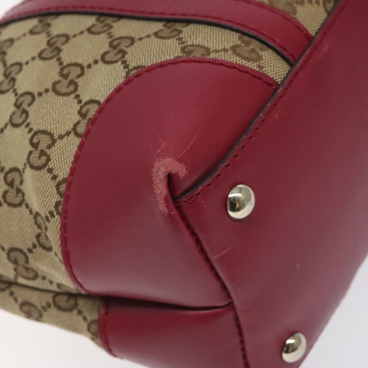 GUCCI GG Canvas Lovely Hand Bag Beige Gold 257069 Auth ep9430
