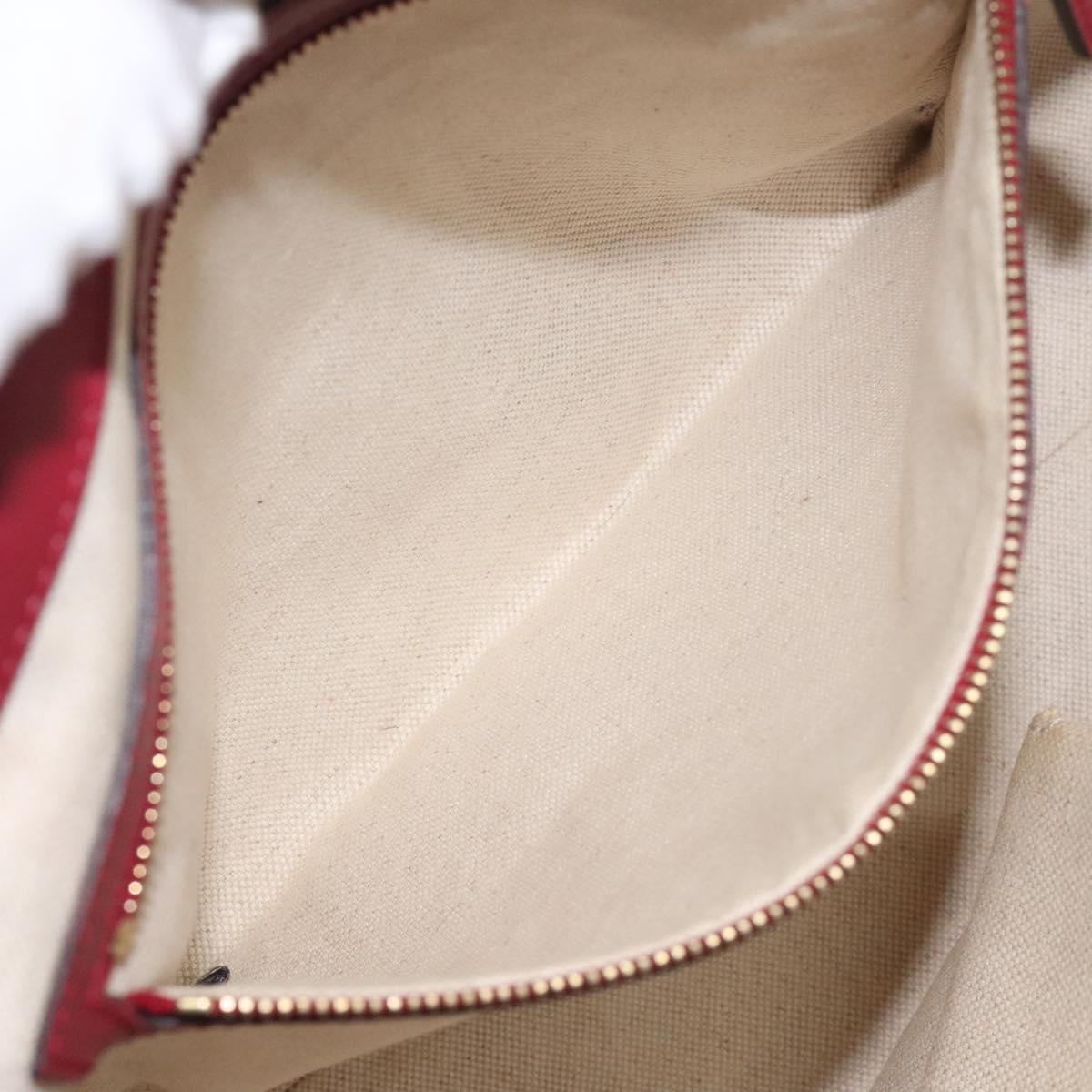 GUCCI GG Canvas Lovely Hand Bag Beige Gold 257069 Auth ep9430