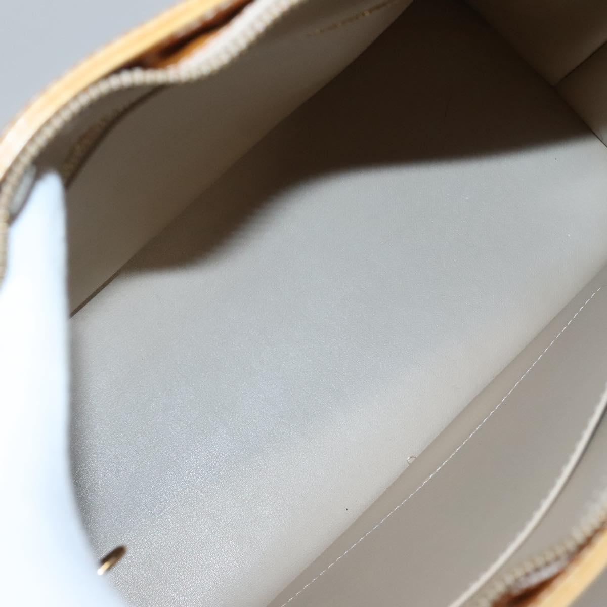 LOUIS VUITTON Monogram Vernis Houston Hand Bag Beige M91004 LV Auth ep9433