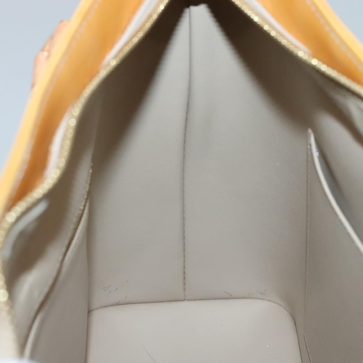 LOUIS VUITTON Monogram Vernis Houston Hand Bag Beige M91004 LV Auth ep9433