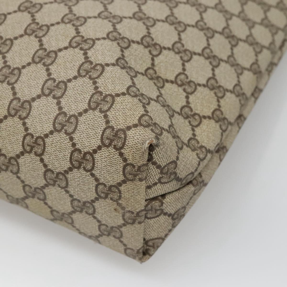 GUCCI GG Supreme Web Sherry Line Tote Bag PVC Beige Gold 39 02 0031 Auth ep9436