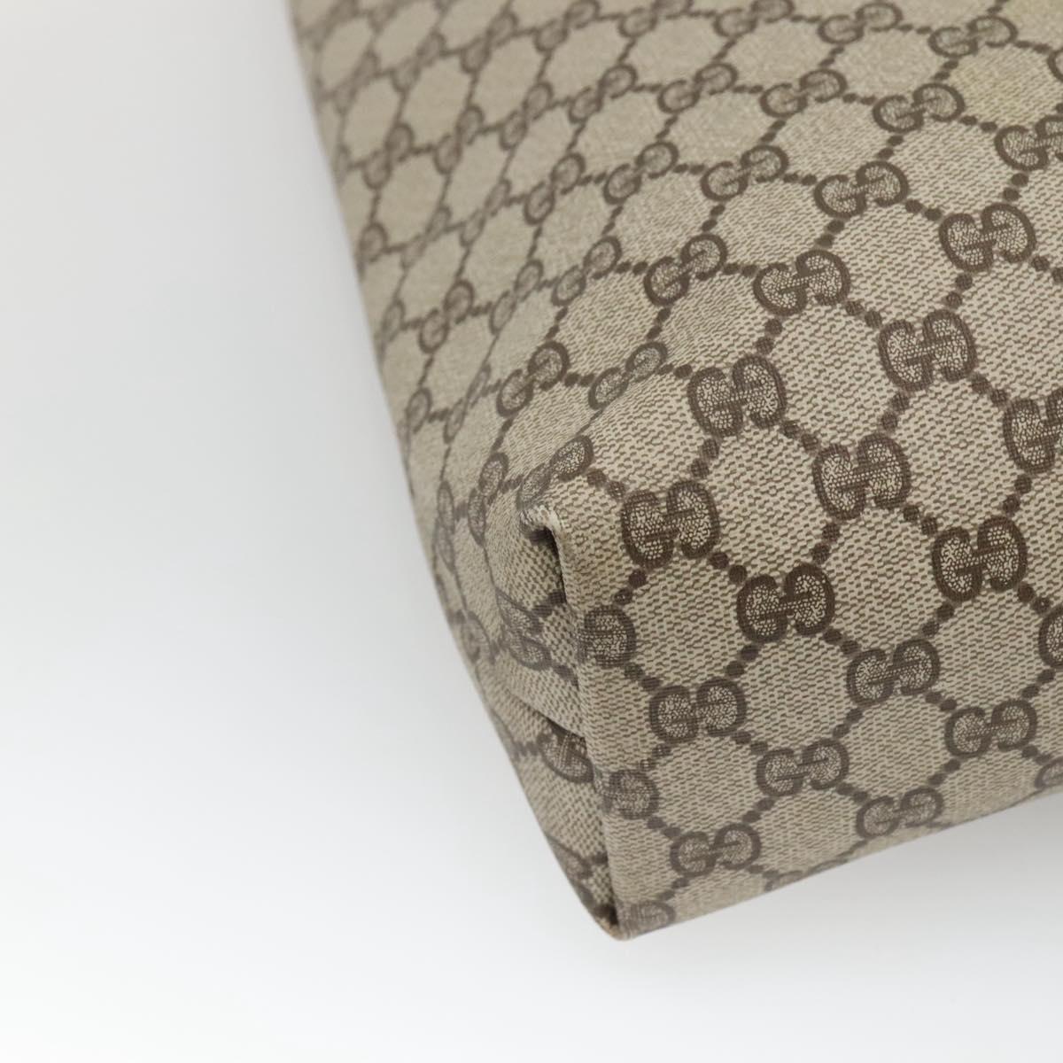 GUCCI GG Supreme Web Sherry Line Tote Bag PVC Beige Gold 39 02 0031 Auth ep9436