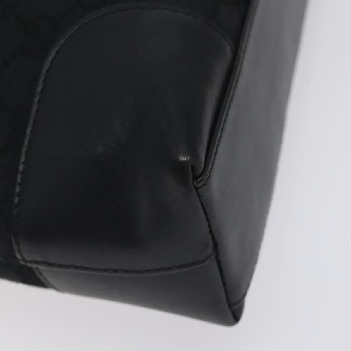 GUCCI GG Canvas Shoulder Bag Black Silver 33900 Auth ep9460V