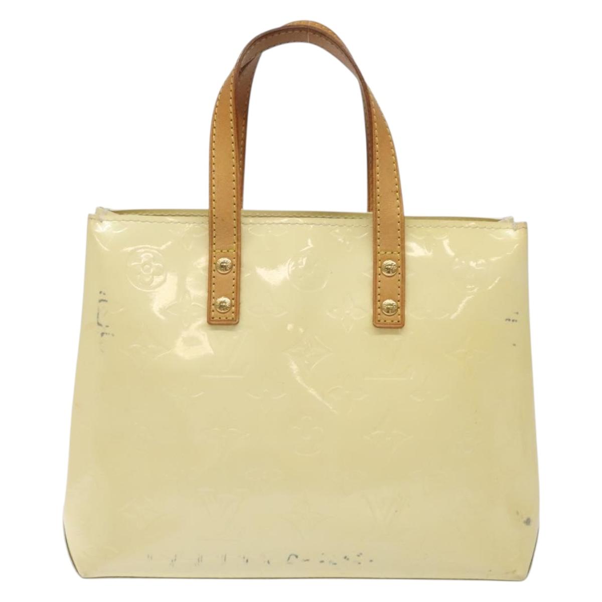 LOUIS VUITTON Monogram Vernis Reade PM Hand Bag Perle M91336 LV Auth ep9475