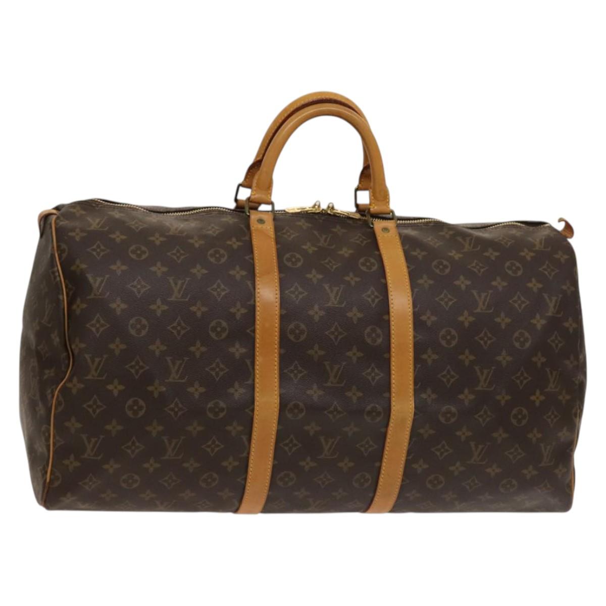 LOUIS VUITTON Monogram Keepall 55 Boston Bag M41424 LV Auth ep9490