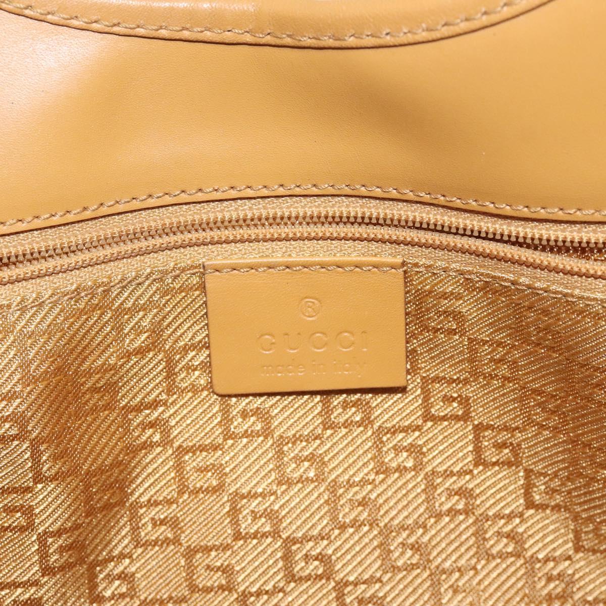 GUCCI Jackie Hand Bag Suede White Gold 002 1067 Auth ep9499