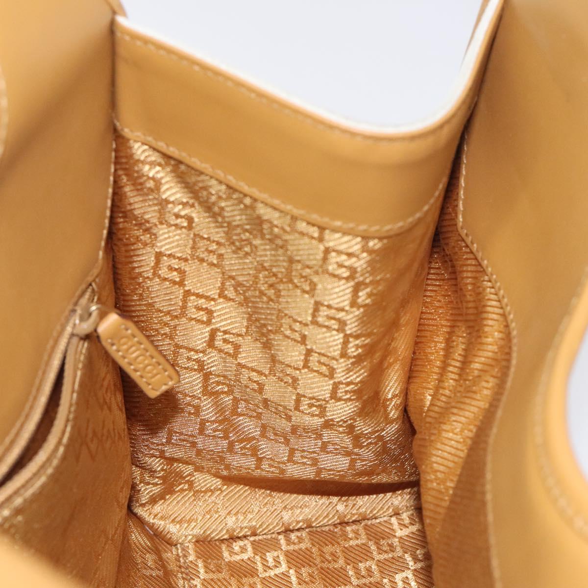 GUCCI Jackie Hand Bag Suede White Gold 002 1067 Auth ep9499