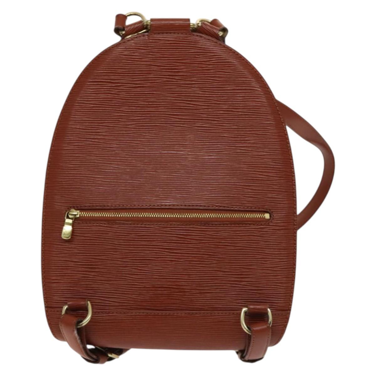 LOUIS VUITTON Epi Mabillon Backpack Brown M52233 LV Auth ep9502