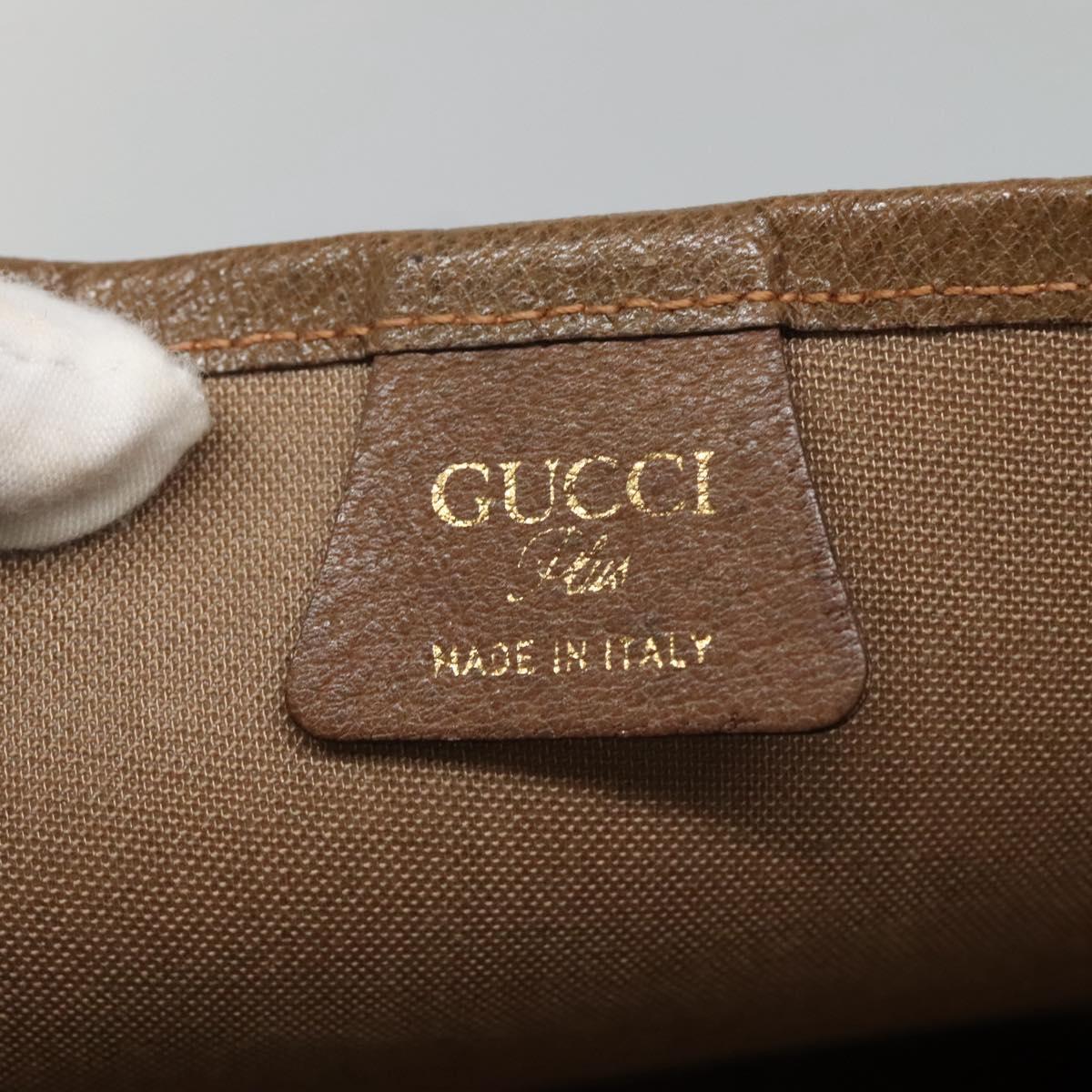 GUCCI GG Plus Supreme Web Sherry Line Tote Bag PVC Beige Red Green Auth ep9518