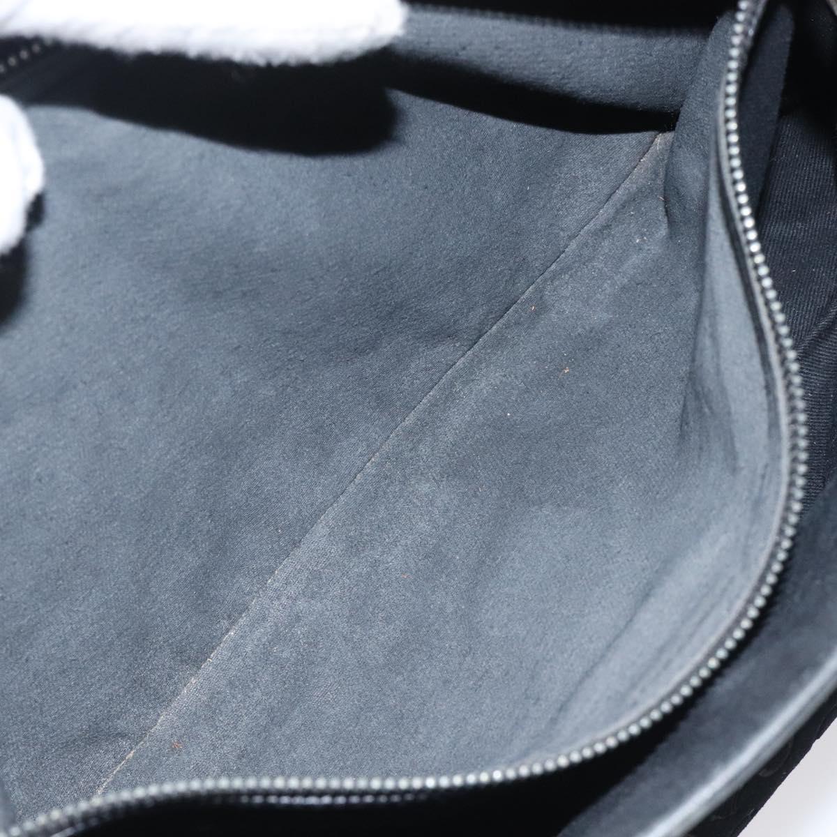 CELINE C Macadam Canvas Boogie bag Hand Bag Black Silver Auth ep9525