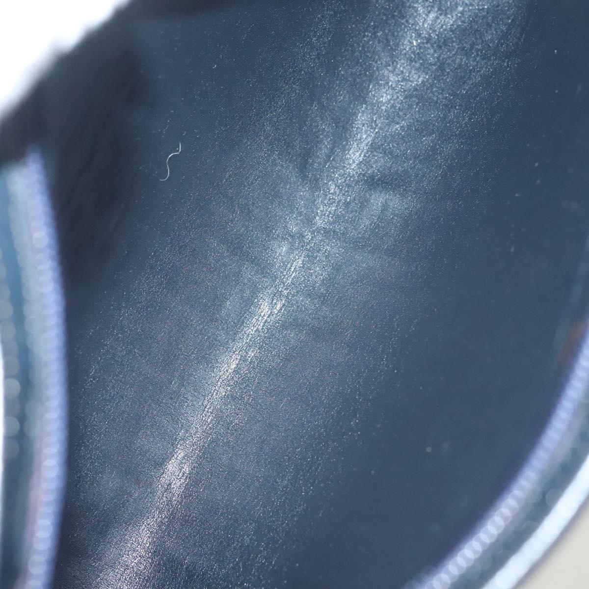 Christian Dior Trotter Canvas Shoulder Bag Navy Gold Auth ep9528