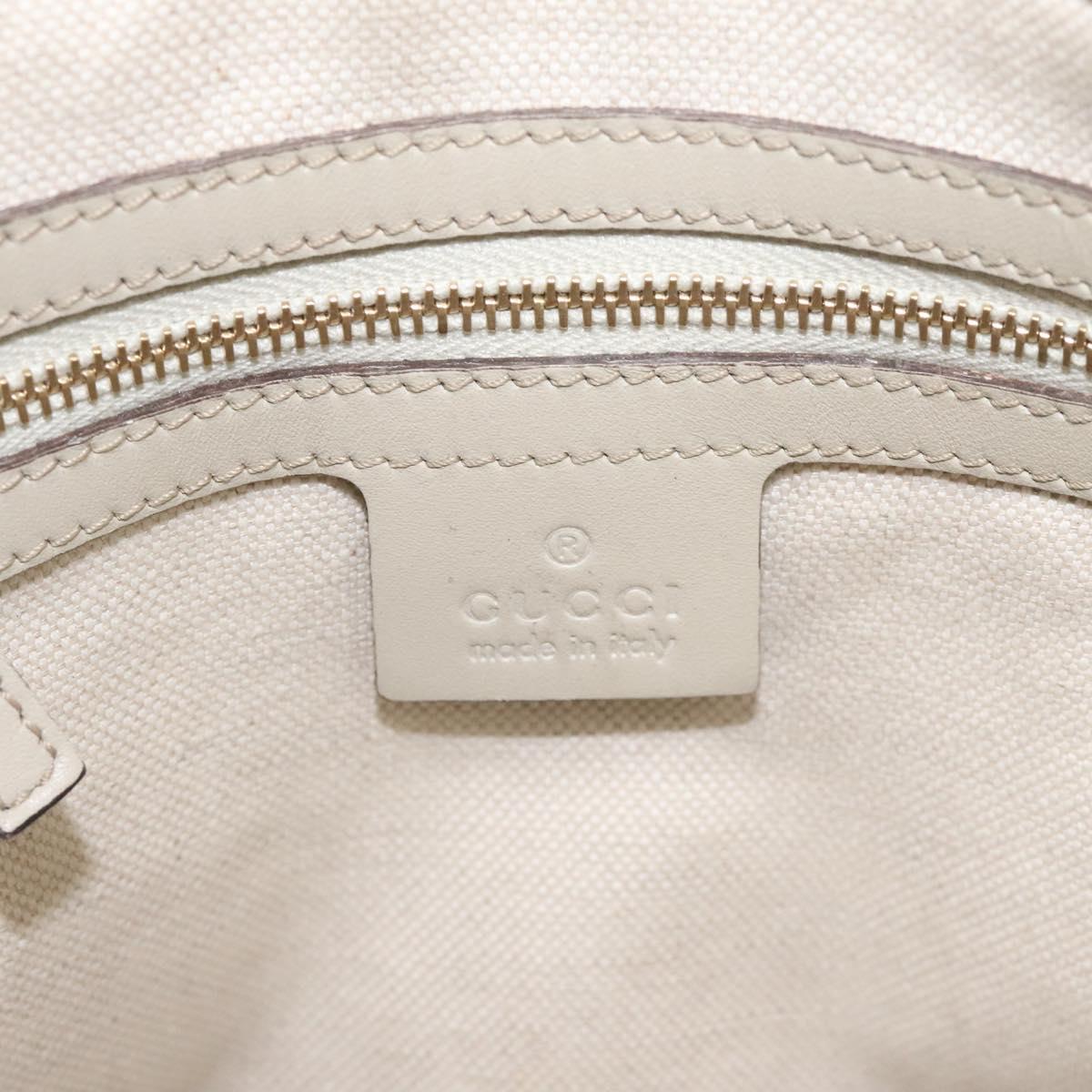 GUCCI GG Supreme Web Sherry Line Hand Bag Beige Gold 269894 Auth ep9530