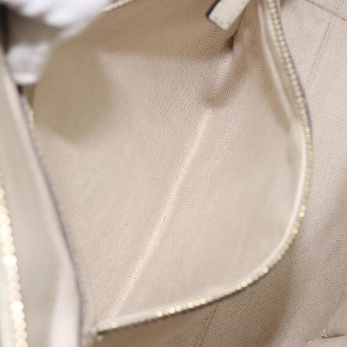 GUCCI GG Supreme Web Sherry Line Hand Bag Beige Gold 269894 Auth ep9530