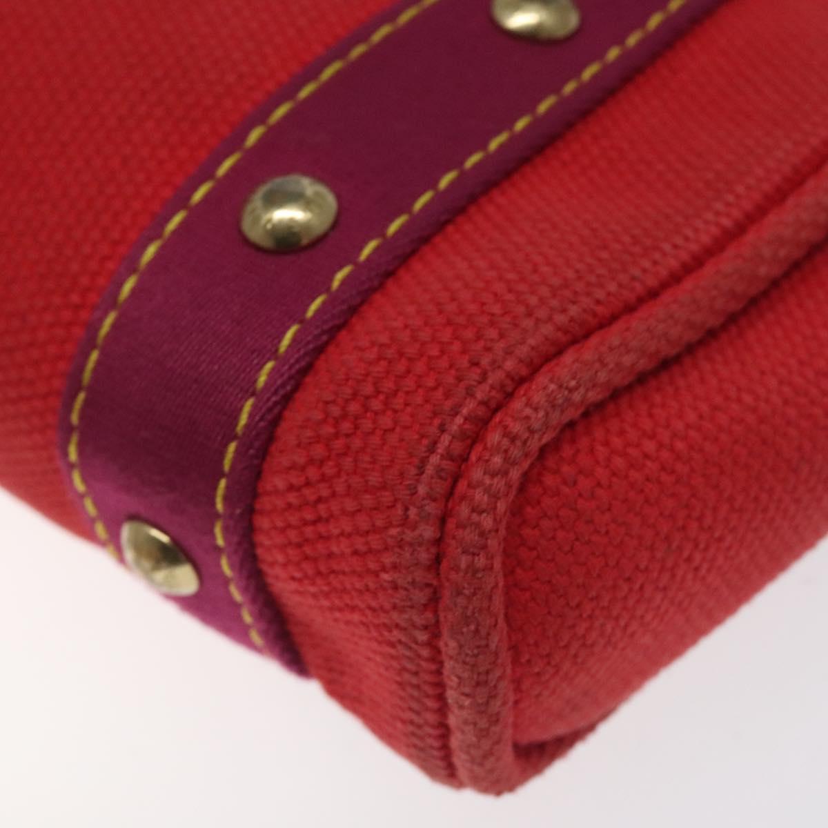 LOUIS VUITTON Antigua Cabas PM Tote Bag Canvas Rouge M40037 LV Auth ep9539