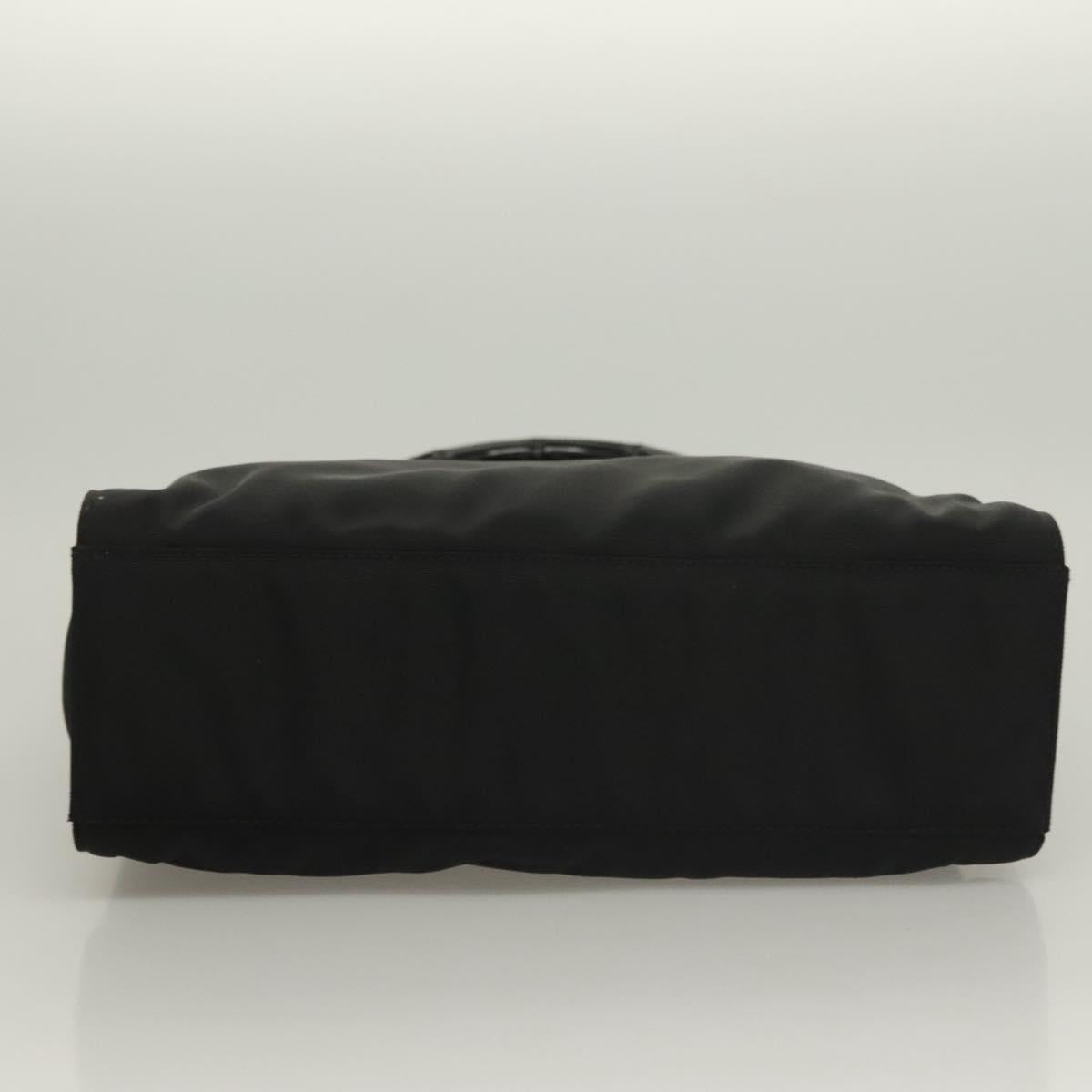 GUCCI Bamboo Hand Bag Nylon Black Silver 002 1016 Auth ep9594