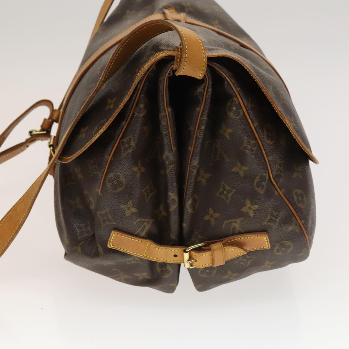 LOUIS VUITTON Monogram Saumur 35 Shoulder Bag M42254 LV Auth ep9649