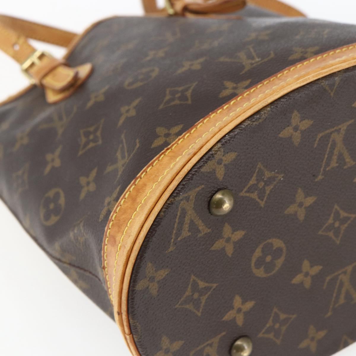 LOUIS VUITTON Monogram Bucket PM Shoulder Bag M42238 LV Auth ep9673