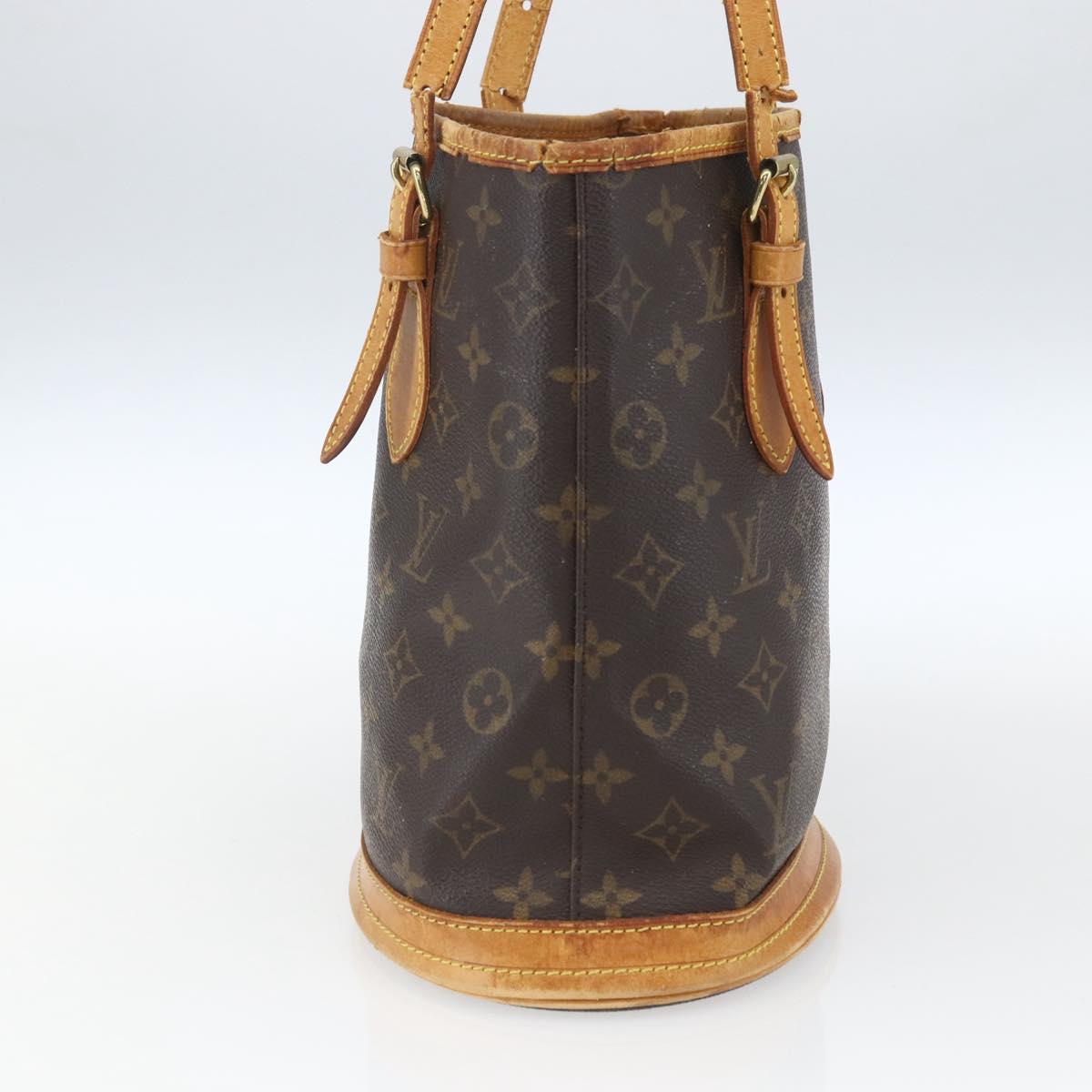 LOUIS VUITTON Monogram Bucket PM Shoulder Bag M42238 LV Auth ep9673