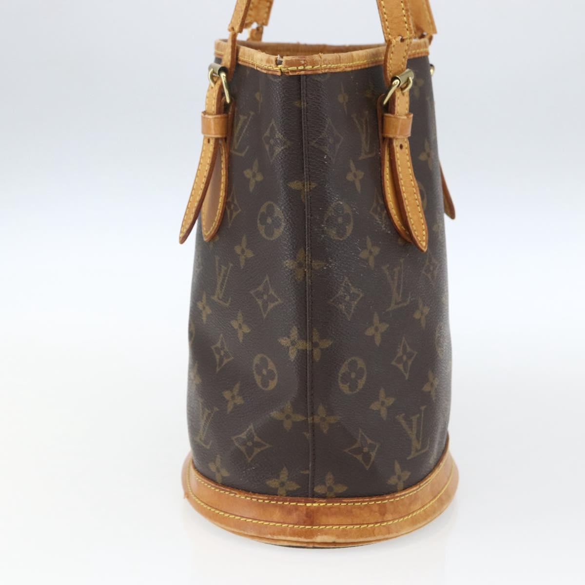 LOUIS VUITTON Monogram Bucket PM Shoulder Bag M42238 LV Auth ep9673