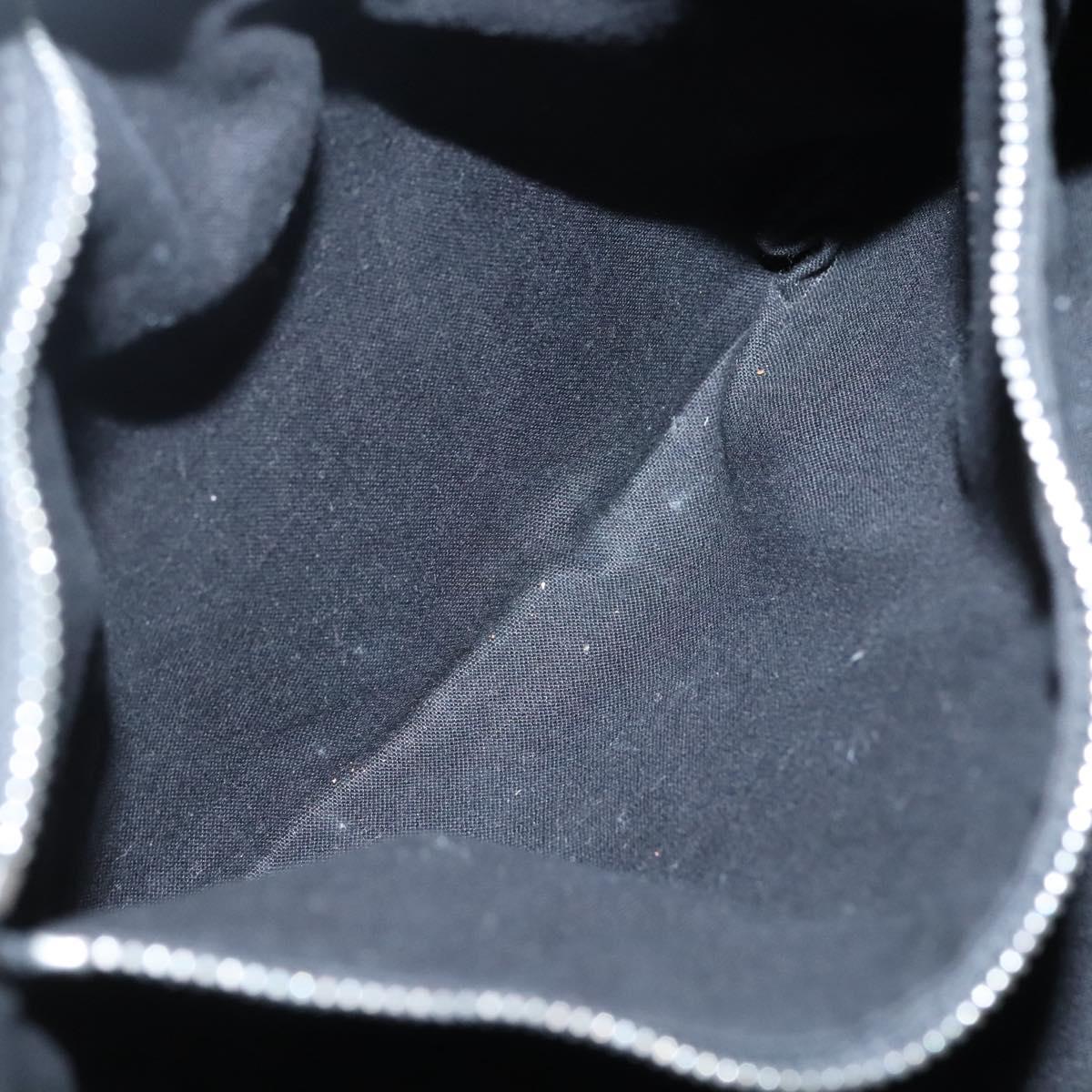 BALENCIAGA Navy Kabas Hand Bag Leather Navy Silver Auth ep9709