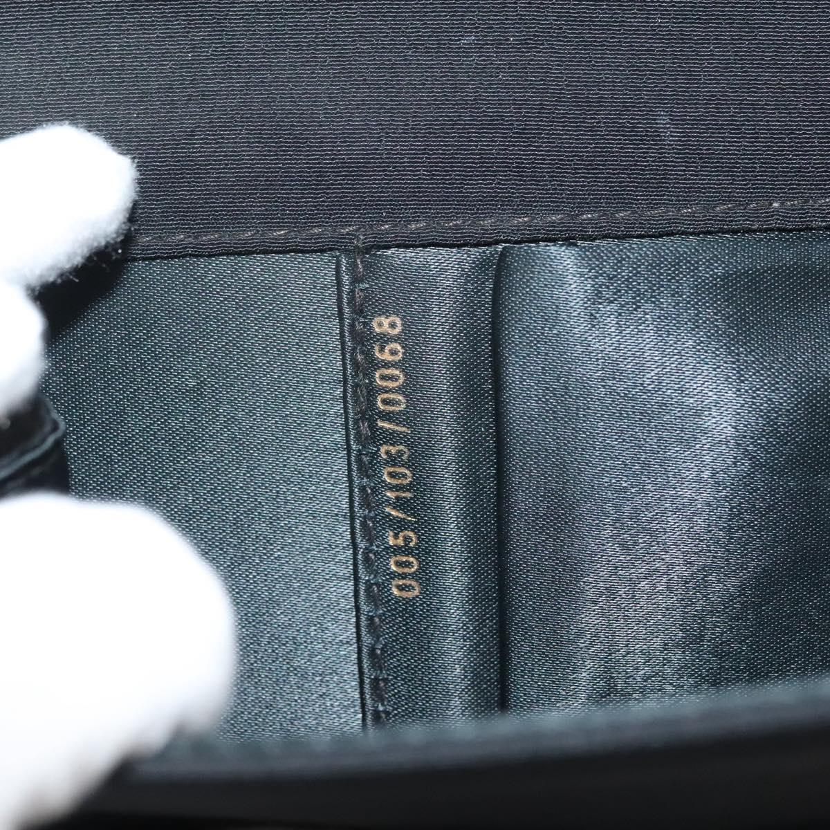 GUCCI Clutch Bag Nylon Black Gold Auth ep9712