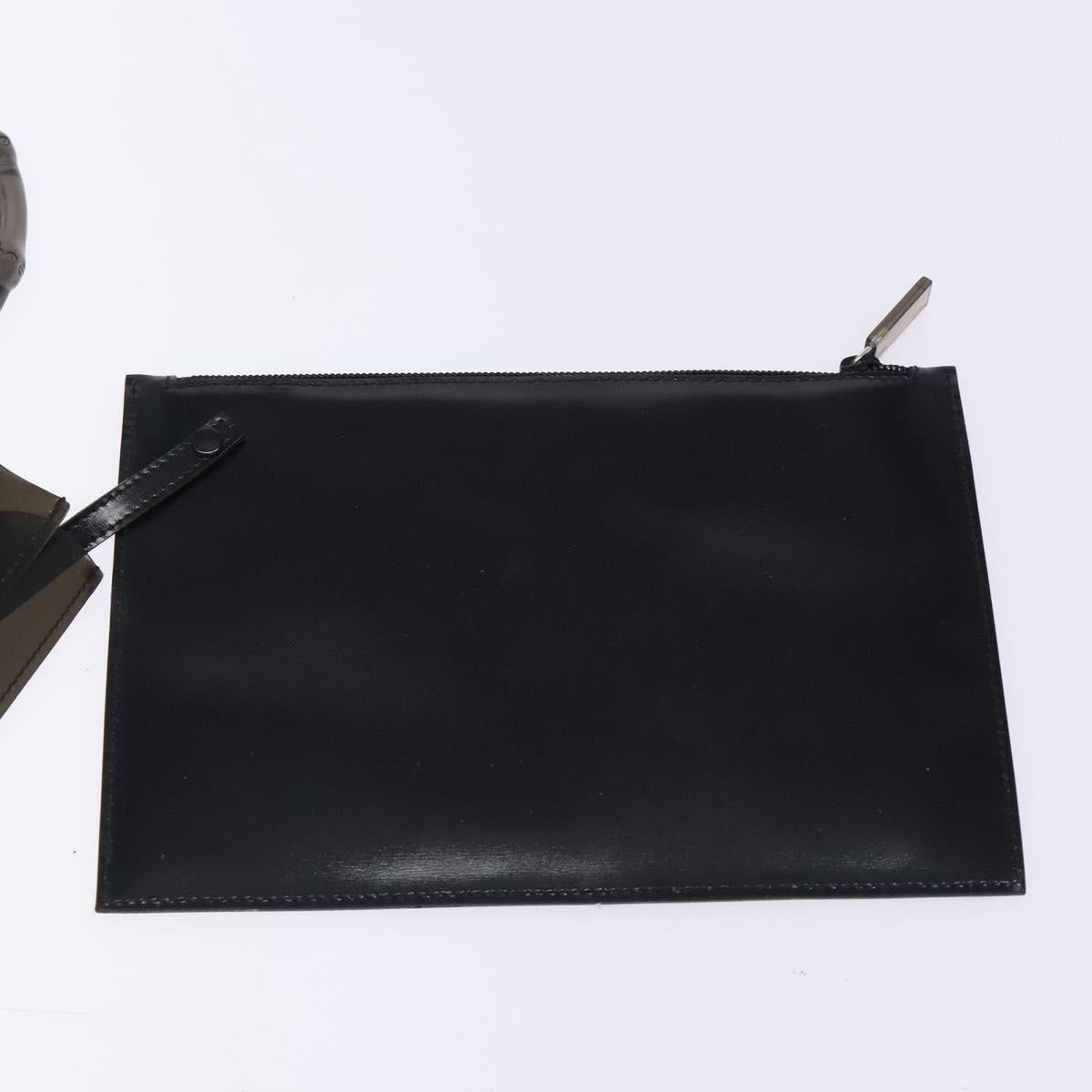 GUCCI Bamboo Hand Bag Vinyl Brown 002 1013 1011 Auth ep9723
