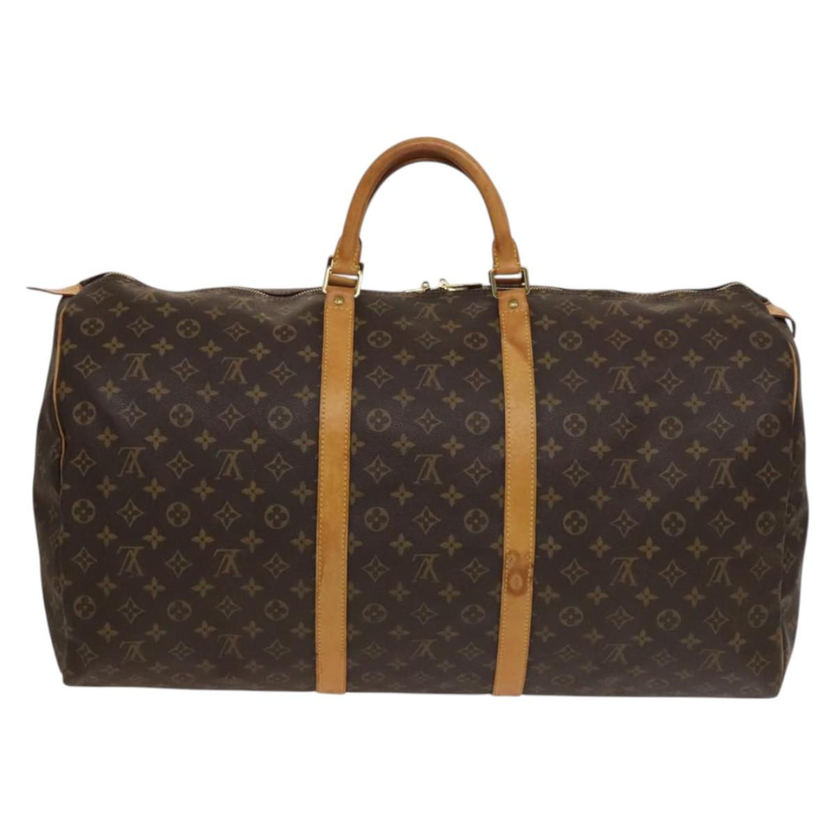 LOUIS VUITTON Monogram Keepall 60 Boston Bag M41422 LV Auth ep9763