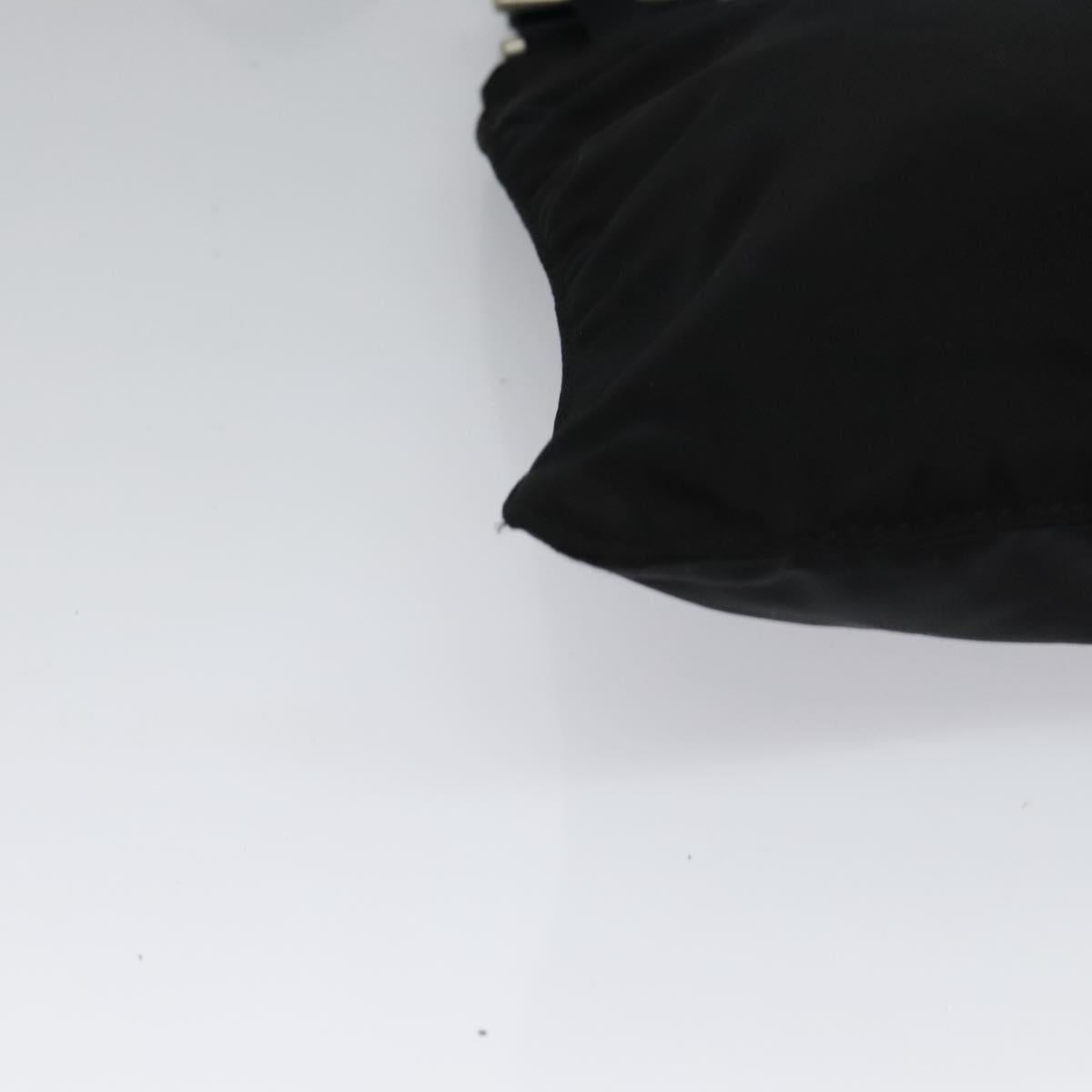 PRADA Shoulder Bag Nylon Black Silver Auth ep9765
