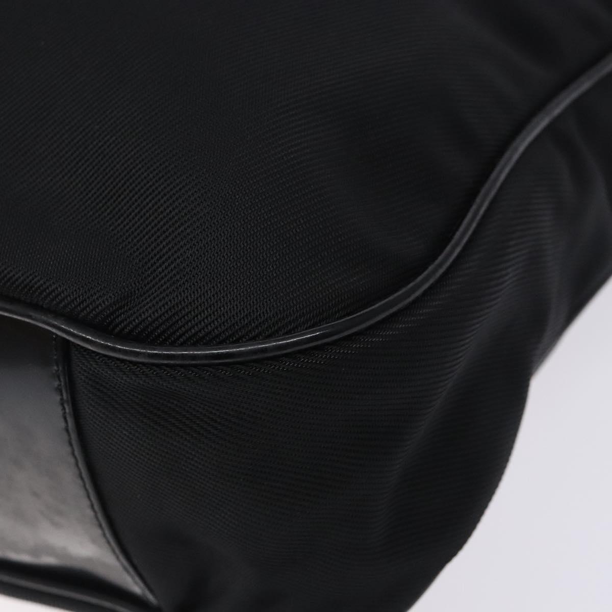 GUCCI Bamboo Hand Bag Nylon Black Silver 001 2123 1577 Auth ep9772
