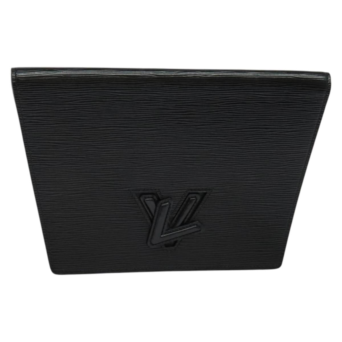LOUIS VUITTON Epi Trapeze Clutch Bag Black M80165 LV Auth ep9813